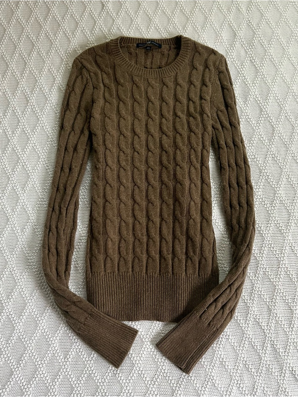 GAP Cable Knit Scoop Neck Sweater - Brown